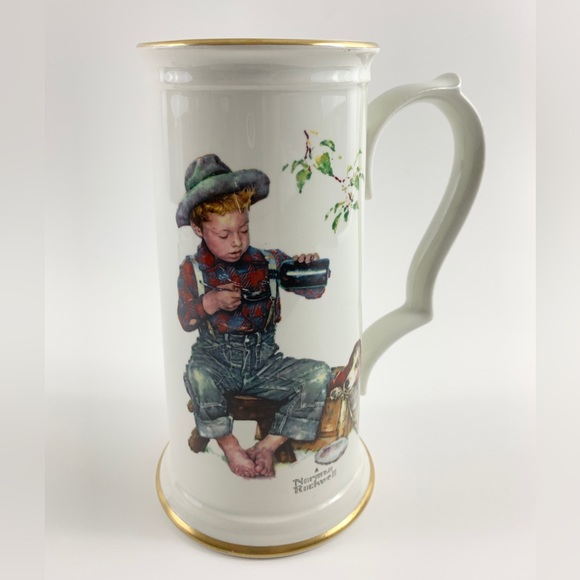 Norman Rockwell Gorham Limited, "The Mysterious Malady" Stein. #704 of 9,800. - Picture 1 of 10